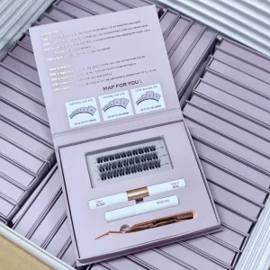DIY Lash Extension Kit False Eyelashes Clusters Precut Segment Lash Clusters Kit with Bond and Seal Custom Logo Lashes