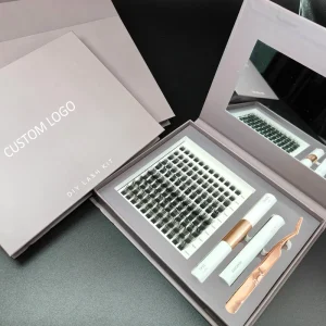 DIY Lash Extensions Kit Faux Cils Custom Logo Precut Cluster Lashes