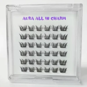 DIY Lash Extensions Kit Self Adhesive 3DPrinted Segment Lash Cluster Press On False Eyelashes Synthetic Hair Box