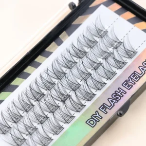 DIY Lash Segment Eyelash Heat Bonded Synthetic Hair for Lashes 3 Rows Clusters Private Label