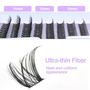 DIY Lash Starter Kit Glue Remover Pre Cut Segment Lashes 3D Wispy Volume 0.07mm Synthetic Fiber Cruelty Free Eyelashes