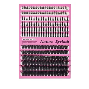 DIY Mixed Upper & Lower Cluster Lashes Individual Segment Lash Extensions Private Label