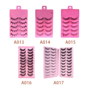 DIY Natural Thick Simulation Mink Hair Full Strip Eyelashes Multi Specification Batch for Foreign Trade Eyelashes