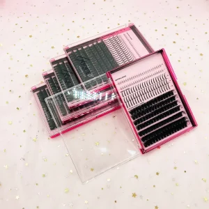人造水貂睫毛簇状产品供应商 定制天然睫毛簇状睫毛 DIY 睫毛簇状产品 PBT 0.05 0.07 C CC D Curl