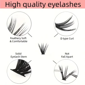 DIY Pre-Cut Segmented Lash Extensions Under-Lash Clusters with Bond and Sealant