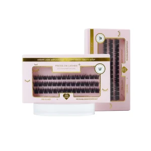 DIY Press Lashes No Glue Self Adhesive Individual Cluster Fluffy Eyelash Extension Full Strip Vendor No Need Glue Free