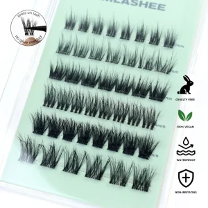DIY Press-On Fluffy Self-Adhesive Pre-Glued Reusable Cluster Lashes