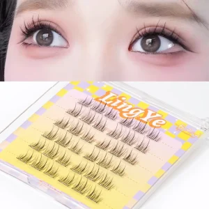 DIY Reusable Segmented Waterproof Liquid Faux Mink Press Cluster Lashes Custom Logo Self Adhesive Makeup Eyelashes
