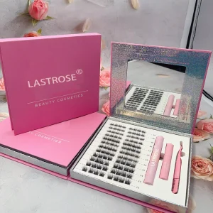 DIY Segment Lash Individual Eyelashes Extensions Set Cluster Lashes Kit C D Curl