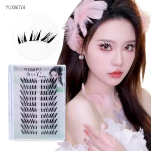 DIY Segment Lashes Natural Individual Cluster Make up Lashes Foxy Winged False Eyelashes Cat Eyes Wispy Lash Clusters