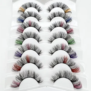 DIY Segment Soft Fried Fluffy False Eyelash Diy Color Lash Colored Cluster Eyelash Color Eyelash Clusters