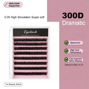 DIY Segmented 300D Cluster Lashes Ultra Soft Volume Curly Long Individual Extensions Factory Direct