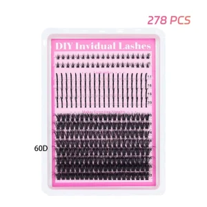 DIY Segmented Cluster Lower Lash Extensions Soft Natural Voluminous Hybrid Mixed Eyelashes for Home Use