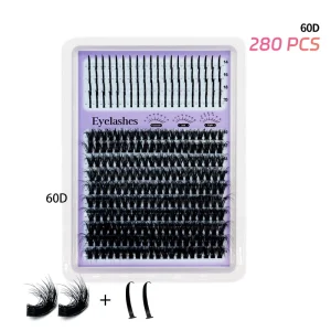 DIY Segmented Eyelashes Natural Look Individual Cluster Lashes Reusable Soft Lightweight False Eyelashes Easy to Apply