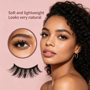 DIY Segmented Press on Eyelash Self Adhesive Eyelashes Pre Glue Cluster Lashes Bond Technology No Glue Needed