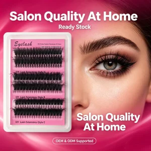 DIY Self Grafting Bottom Cluster Lashes Dense Cat Eye Curling Segment False Eyelashes Individual Wispy Volume Lash Extensions