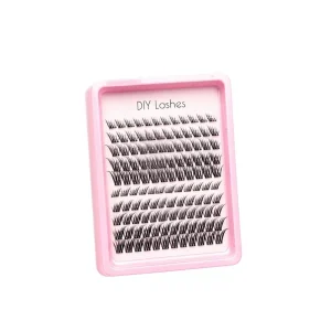 DIY Semi Hand Made Synthetic Fiber False Eyelashes Black Cotton Stalk Band Natural Look Soft Comfortable Long Lasting 0.07MM
