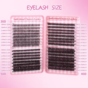 DIY Single Cluster Tufted Synthetic Hair 640 Clusters Natural Long Machine Made Customizable Large Capacity Family Eyelashes