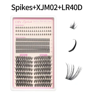 DIY Spiky Cluster Lash Natural Fluffy Volume DIY Eyelash Extensions Beginner Friendly Long Volume Fake Eyelash Set