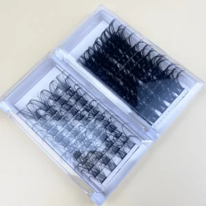 DIY Synthetic Hair Segmented Lash Extensions Eyelash Cluster Transplant Eyelash Segments 0.10mm Thickness