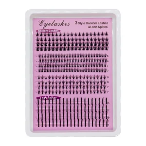DIY Upper and Lower Lash Extensions Voluminous Natural Synthetic Hair Mixed Pack