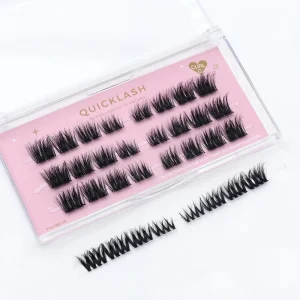 DIY Vegan Cruelty Free Lash Extension Kit Handmade Natural for Pre Glued Eyelash Clusters Plant Fiber Private Label