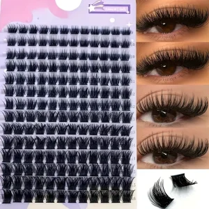 DIY Volume Fluffy D Curl Synthetic False Eyelash Sets Hair Semi Handmade Cluster Eyelashes Segmented Eyelash Extensions