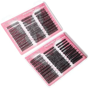 DIY Volume Premade Semi Handmade Synthetic Hair Cluster Lash Book with D for 30D 40D 80D 100D Lashes Collection