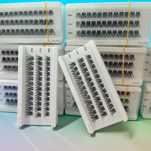 DIY Waterproof Full Strip Eyelash Extensions Kit Fluffy Lashes Cluster Lash Supplies