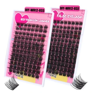 DIY XL Eyelash Cluster Kit Mixed Sizes Fluffy Cluster Lashes Reusable Individual Lash Clusters for Dramatic Eye Makeup