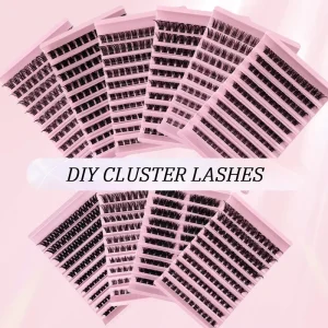 10 Row DIY False Eyelashes Large Capacity Single Clusters Light & Thick Segmented Lash Extensions