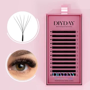 DIYDAY 0.03 0.07 6D Fan Mink Eyelashes Extensions Private Label C D Curl 8 15mm Volume Lashes
