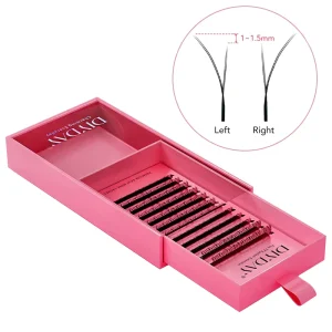 DIYDAY 12Lines Fox YY Flat Root Lashes 0.07mm Soft PBT Fast Grafting Fox Eye Lashes