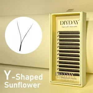 DIYDAY 2D Y Single Tip Eyelashes Private Label Custom Length Eyelash Extension Kit
