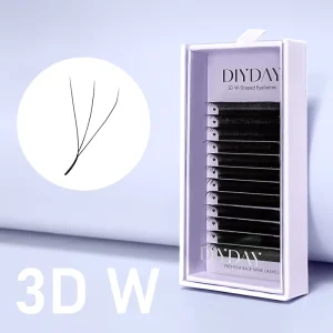 DIYDAY 3D W Shape Premium Quality Eyelash Extensions Premade Volume Fans Eyelash Supplies