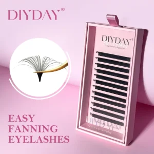 DIYDAY Custom Camellia Eyelash 0.07 C D Curl Volume Mink Lashes Extensions Easy Fan