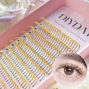 DIYDAY Eyelash Extension Individual Faux Mink l Color Cluster Glitter Lashes