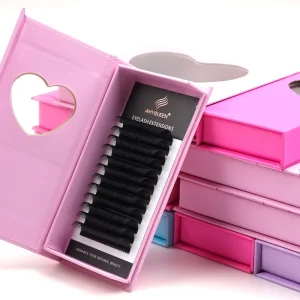 DRAGONLASH Professional Custom Logo Korean PBT Fiber 0.02mm Thickness 7mm Length Full Volume Easy Eyelash Extensions