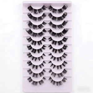 DYL OEM ODM Handmade 3D Volume Natural Soft Tufted Cluster Eyelash Private Label Pre cut Lash Kit Custom Logo Plastic