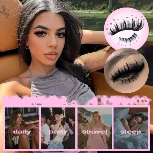 Daily Commute Preferred Lash Clusters Natural Slim Style Soft Fiber Comfortable Wear Office Lady Daily Match