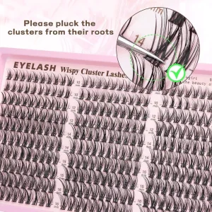 Daily Eyelash Segment 8mm 16mm Diy Permanent Pbt Lashes Extensions Mink Colour Ribbons Clusters Extra Long Kit