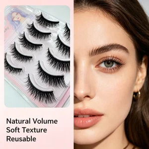Daily Natural Style False Lashes with Soft Hair Texture and Natural Soft Light High end Customized Version