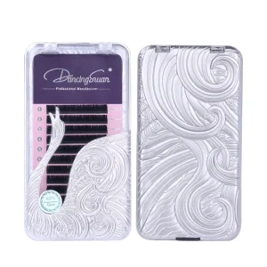 DancingSwan Customized Brand Volume Lashes Dark Brown Hybrid Individual Super Soft Lash Extensions