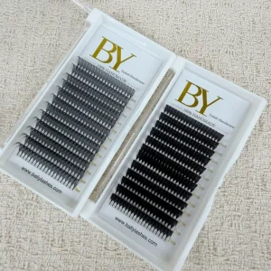 Dark Black Anime Spike Eyelash Extension Lash Supplier Lash Trays Comic Spire Lashes New Design Premade Fluffy Lashes