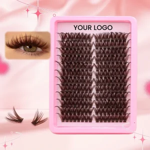 Dark Brown 100D Lash Cluster Diy Individuals Eyelash Extensions Diy Cluster Lashes Private Label