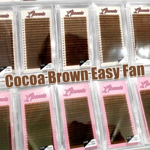 Dark Brown Eyelash Extension Easy Fan Lash Extension Brown Cashmere Extra Long Easy Fan Lashes Brown Lash Tray