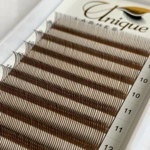 Dark Brown Pre Made Angel Lashes Fans Mixed Lengths Tray 0.07mm 5D Spikes Wet Wispy Looking for Cruelty Free 8mm