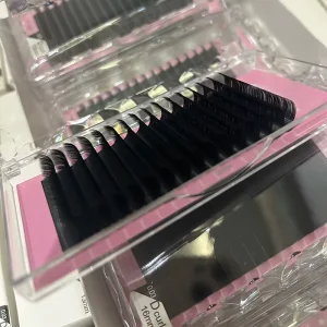 Dark Fluffy Silk Volume Cashmere Matte Black 0.03 0.05 16 Rows 18 Rows Eye Lashes Velvet Lash Extension Trays