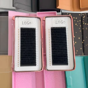 Dark Matte Black 0.03 0.05 0.07 Volume Silk Individual Lash Trays Cashmere Lash Extension De Cils