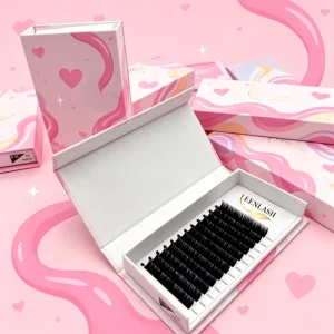Dark Matte Black Silk Mink Volume Lash Extension Tray Private Label Supplies Individual Cashmere Eyelash Extension